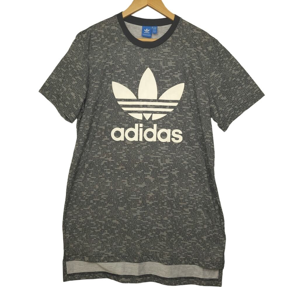 Adidas Originals Men’s Trefoil Allover Print T-Shirt Size Large Gray AY8360 - Picture 2 of 14
